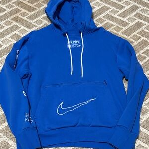 Nike Royal Blue Brooklyn Nets Hoodie Size M